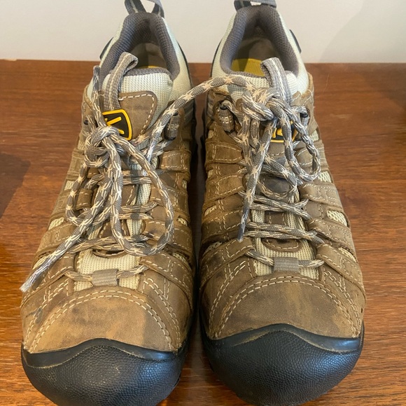 Keen Flint Low Steel Toe Brown 1008823M Drizzle/Surf Spray USA Women's Size 7.5 - Picture 4 of 4